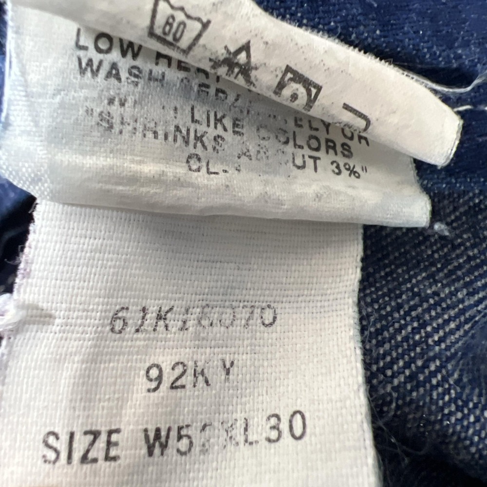 Key Imperial Bib Overalls Mens 52x30 Blue Denim Relaxed Fit Big Tall Workwear - Picture 9 of 16